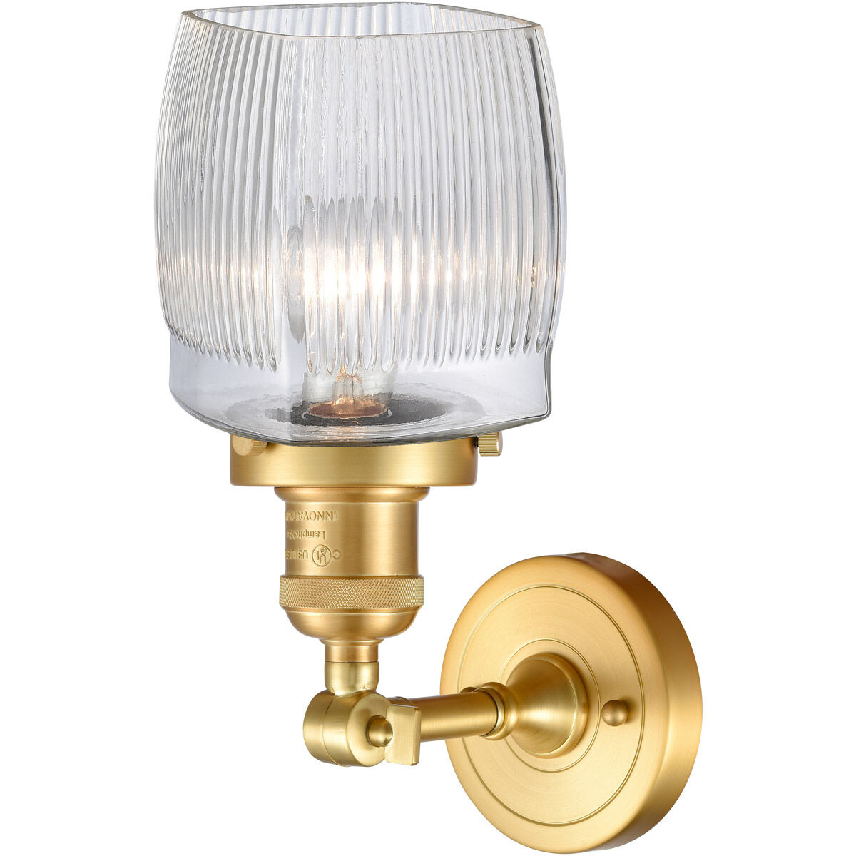 Franklin Restoration Colton LED 6 inch Satin Gold Sconce Wall Light, Franklin Restoration
