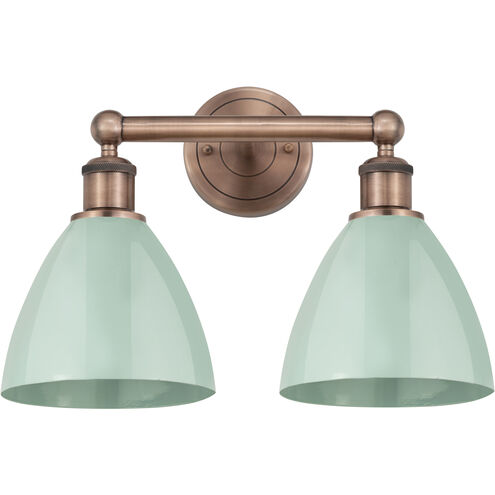 Plymouth Dome 2 Light 16.5 inch Antique Copper and Seafoam Bath Vanity Light Wall Light