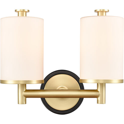 Marlowe LED 13.63 inch Black Satin Brass Bath Vanity Light Wall Light