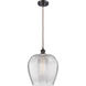 Ballston Norfolk LED 11.75 inch Oil Rubbed Bronze Mini Pendant Ceiling Light in Clear Glass, Black Textured