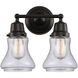 Aditi Bellmont 2 Light 14 inch Matte Black Bath Vanity Light Wall Light, Aditi