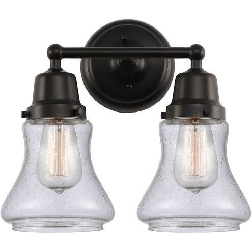 Aditi Bellmont 2 Light 14 inch Matte Black Bath Vanity Light Wall Light, Aditi