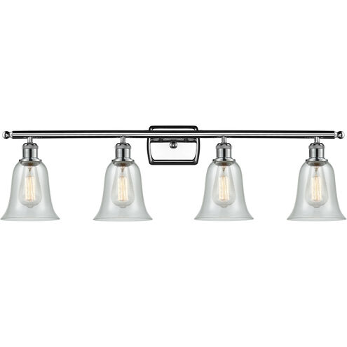 Ballston Hanover 4 Light 36 inch Polished Chrome Bath Vanity Light Wall Light in Fishnet Glass, Ballston