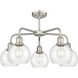 Athens 5 Light 24 inch Satin Nickel and Clear Chandelier Ceiling Light