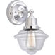 Aditi Small Oxford 1 Light 7.5 inch Polished Chrome Sconce Wall Light, Aditi