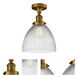 Franklin Restoration Seneca Falls 1 Light 10 inch Brushed Brass Semi-Flush Mount Ceiling Light, Franklin Restoration