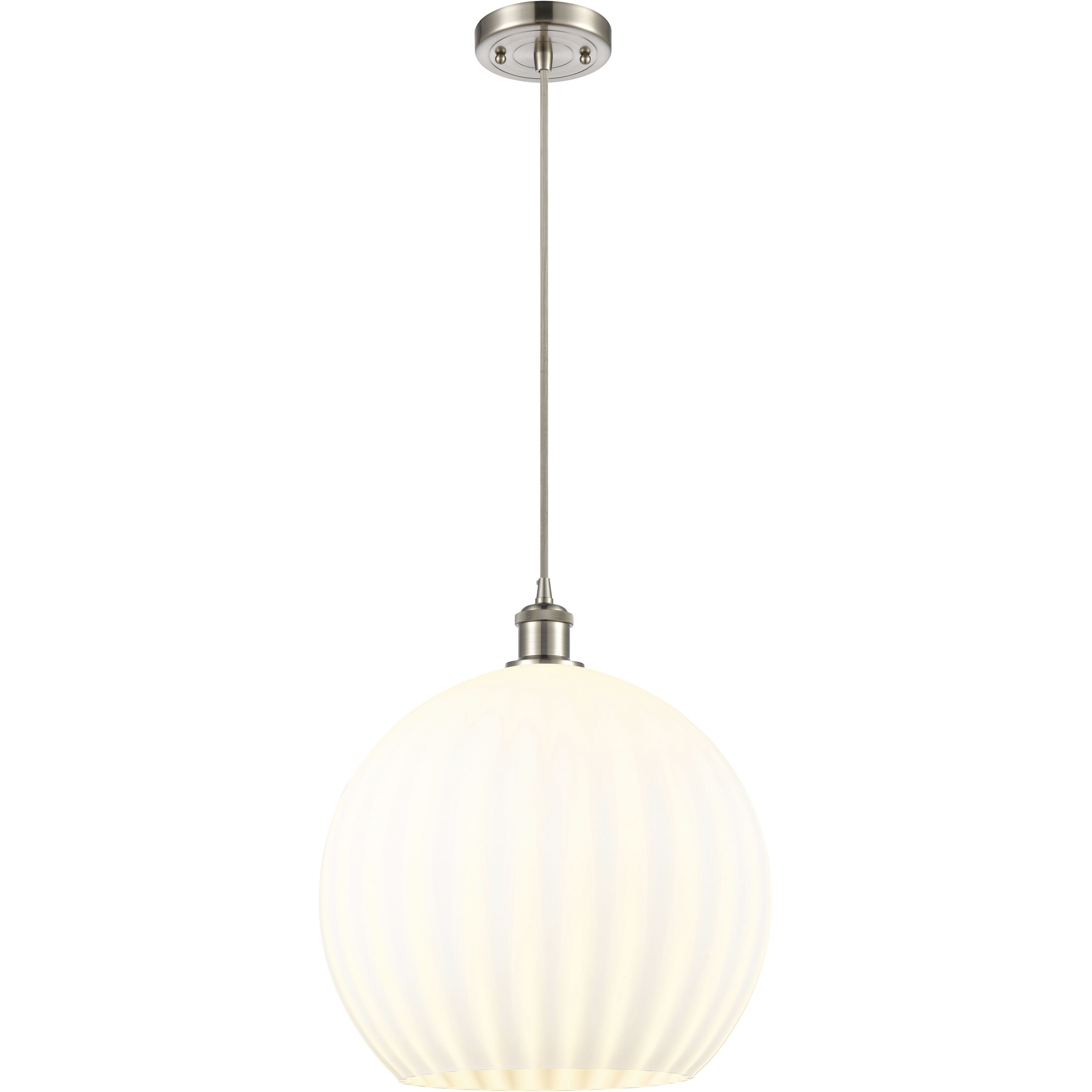 Ballston White Venetian 1 Light 13.75 inch Pendant