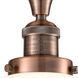 Franklin Restoration X-Large Beacon 1 Light 10 inch Antique Copper Semi-Flush Mount Ceiling Light in Matte White Glass, Franklin Restoration