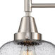 Caden 3 Light 26 inch Satin Nickel Bath Vanity Light Wall Light in Seedy Glass
