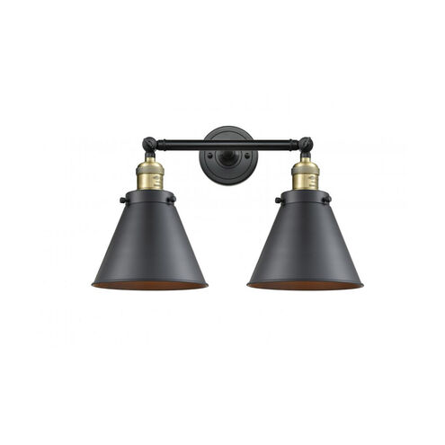 Franklin Restoration Appalachian 2 Light 18 inch Black Antique Brass Bath Vanity Light Wall Light, Franklin Restoration