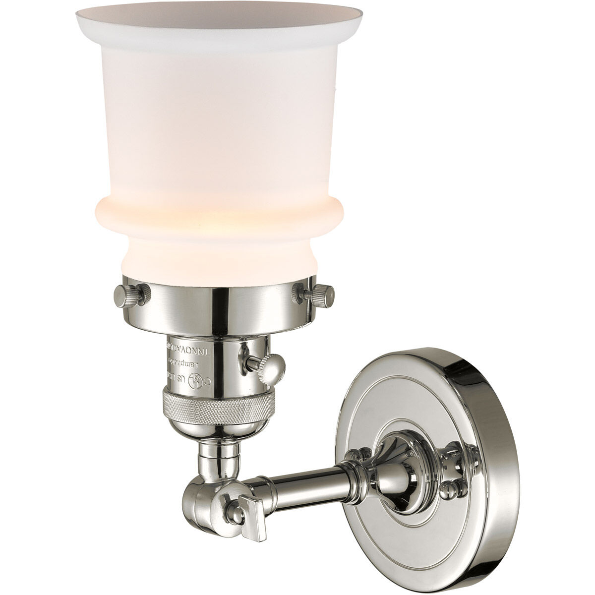Franklin Restoration Small Canton LED 6.5 inch Polished Nickel Sconce Wall Light, Franklin Restoration