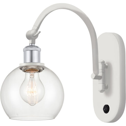 Ballston Athens 1 Light 6 inch White and Polished Chrome Sconce Wall Light