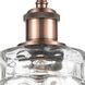 Ballston Candor 1 Light 5 inch Antique Copper Pendant Ceiling Light in Clear Waterglass, Ballston