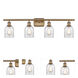 Ballston Caledonia LED 36 inch Brushed Brass Bath Vanity Light Wall Light in Mica Glass, Ballston