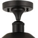 Edison Metal Bristol 1 Light 16 inch Matte Black Semi-Flush Mount Ceiling Light
