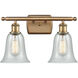 Ballston Hanover LED 16 inch Brushed Brass Bath Vanity Light Wall Light in Fishnet Glass, Ballston