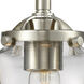 Nouveau Bellmont 1 Light 6 inch Brushed Satin Nickel Sconce Wall Light in Clear Glass, Nouveau