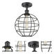 Lake Placid 1 Light 9.5 inch Matte Black Semi-Flush Mount Ceiling Light