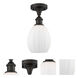 Ballston Eaton 1 Light 6 inch Oil Rubbed Bronze Semi-Flush Mount Ceiling Light, Ballston