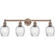 Salina 4 Light 32 inch Antique Copper Bath Vanity Light Wall Light