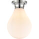 Genesis 1 Light 9.88 inch Polished Chrome Flush Mount Ceiling Light