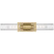 Empire 2 Light 24.75 inch Brushed Brass Bath Vanity Light Wall Light in Clear Glass