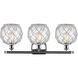 Ballston Farmhouse Rope LED 26 inch Polished Chrome Bath Vanity Light Wall Light in Clear Glass with White Rope, Ballston