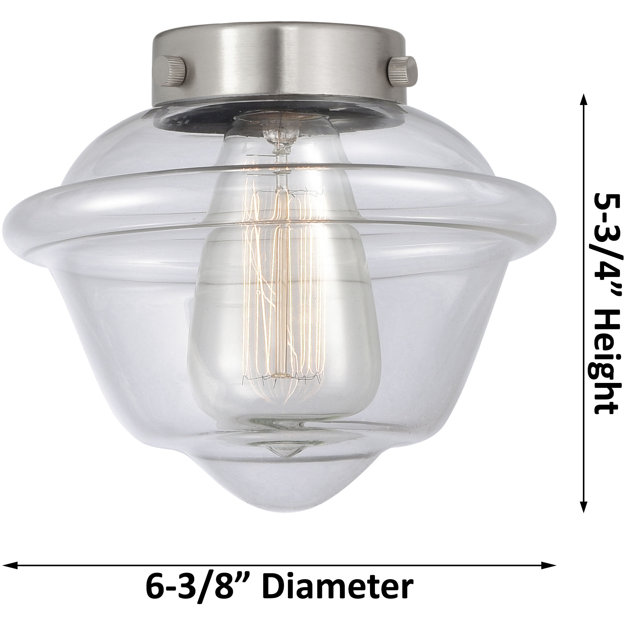 Oxford 1 Light 7.25 inch Antique Brass Mini Pendant Ceiling Light in Clear Glass