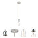 Ballston Bare Bulb 1 Light 4.5 inch White and Polished Chrome Mini Pendant Ceiling Light in Silver, Ballston