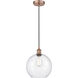 Edison Athens 1 Light 10 inch Antique Copper Mini Pendant Ceiling Light