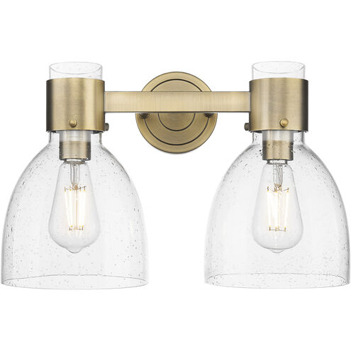 Downtown Urban Lawton Bell 2 Light 15.5 inch Brushed Brass Bath Vanity Light Wall Light in Seedy