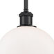 Ballston Athens 1 Light 8 inch Matte Black Pendant Ceiling Light in Matte White Glass, Ballston