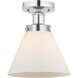 Cone 1 Light 7.75 inch Polished Chrome Semi-Flush Mount Ceiling Light