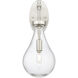 Downtown Urban Owego Armed Sconce Wall Light in Satin Nickel, Seedy