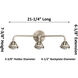 Nouveau 2 Small Canton LED 23.25 inch Polished Chrome Bath Vanity Light Wall Light in Clear Glass