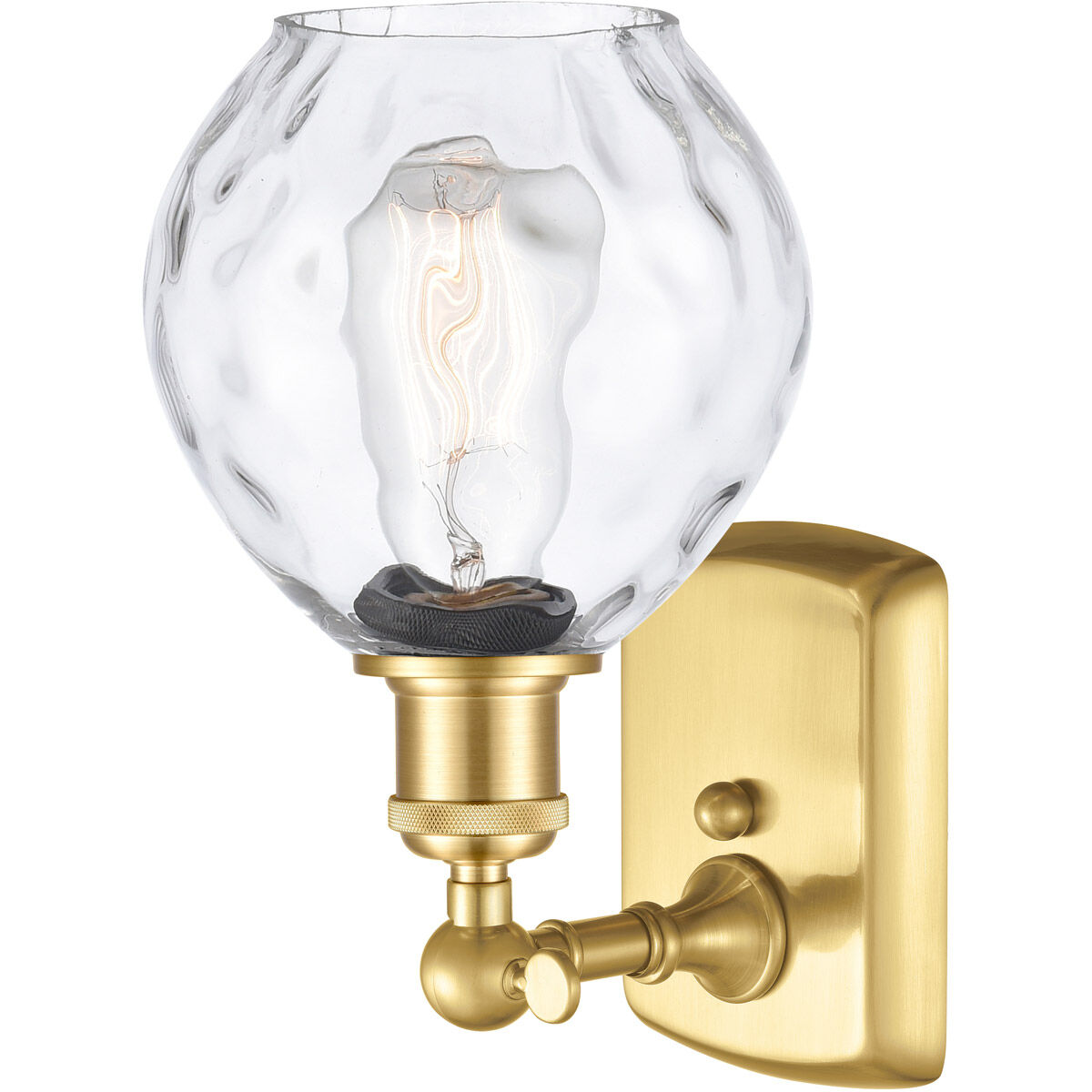 Ballston Small Waverly 1 Light 6 inch Satin Gold Sconce Wall Light, Ballston