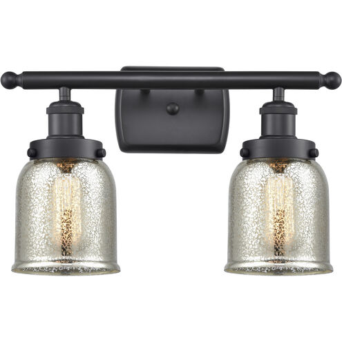 Small Bell 2 Light 16 inch Matte Black Bath Vanity Light Wall Light, Ballston