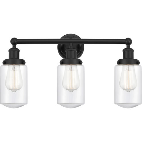 Dover 3 Light 24.5 inch Matte Black Bath Vanity Light Wall Light