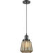 Franklin Restoration Chatham LED 6 inch Oil Rubbed Bronze Mini Pendant Ceiling Light in Mercury, Franklin Restoration