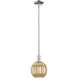 Downtown Urban Preston 1 Light 7 inch Polished Nickel Mini Pendant Ceiling Light in Mercury
