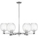 Preston 6 Light 23.88 inch Polished Chrome Chandelier Ceiling Light in Clear Glass