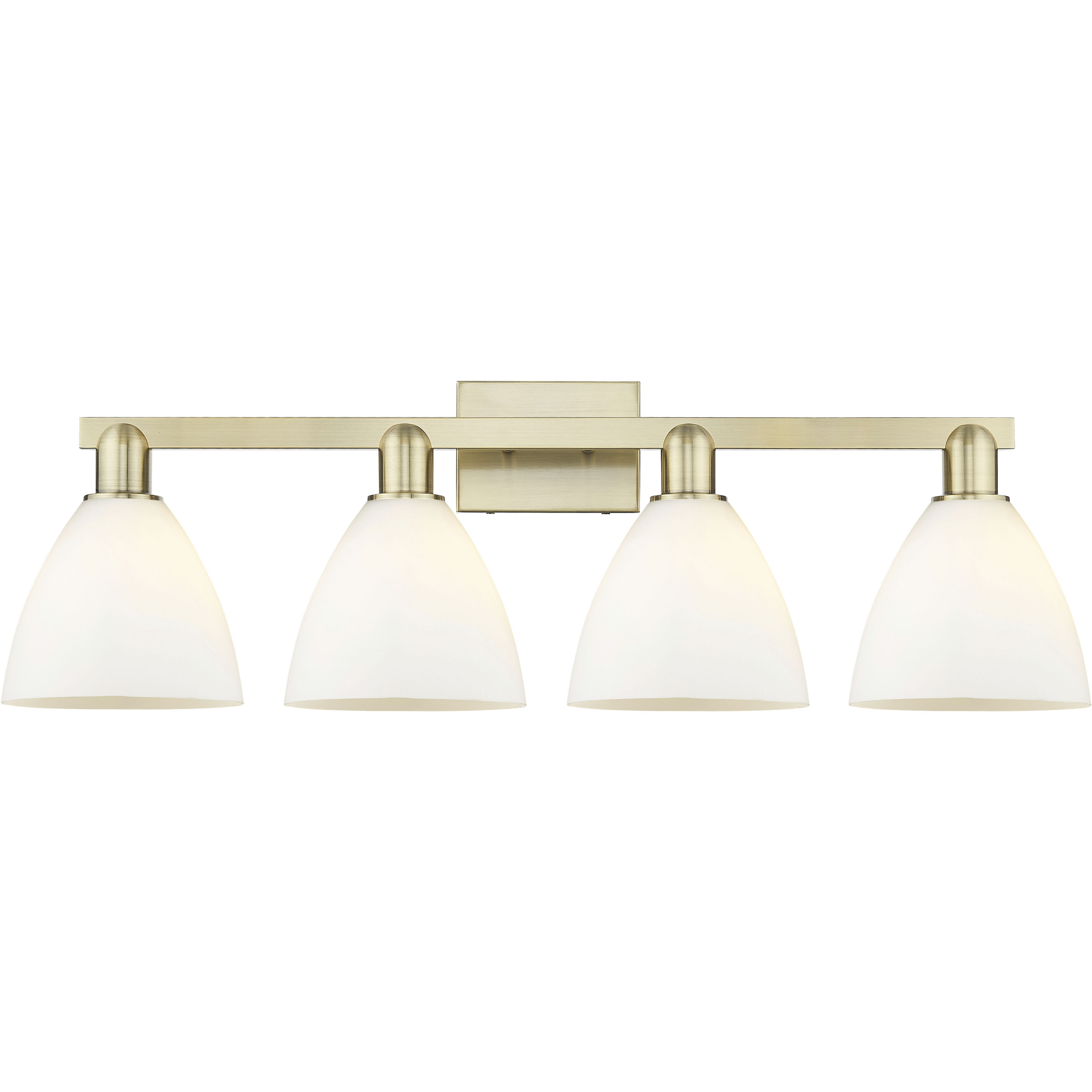 Arcadia Bristol 4 Light 35 inch Antique Brass Bath Vanity Light Wall Light