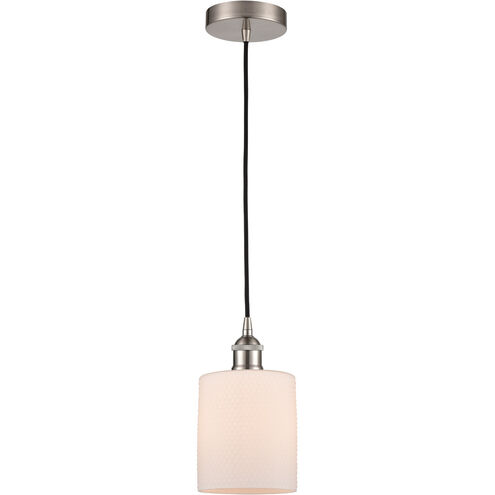 Edison Cobbleskill 1 Light 5 inch Brushed Satin Nickel Mini Pendant Ceiling Light