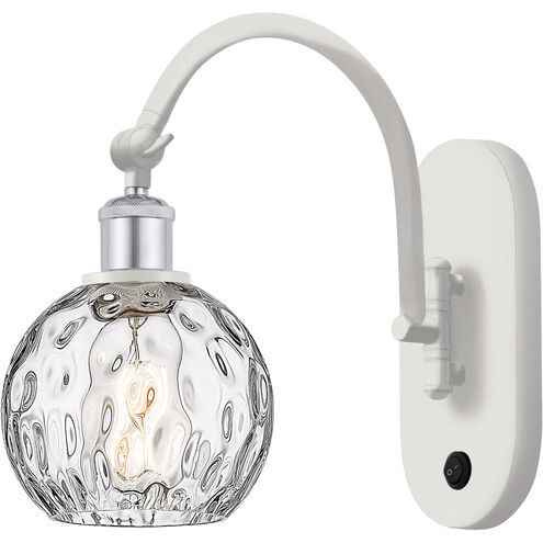 Ballston Athens Water Glass LED 6 inch White and Polished Chrome Sconce Wall Light