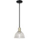 Arcadia Arietta 1 Light 8 inch Black Antique Brass Mini Pendant Ceiling Light