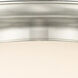 Beacon 1 Light 17.75 inch Satin Nickel Flush Mount Ceiling Light