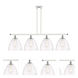 Ballston Ballston Dome LED 50.25 inch White and Polished Chrome Island Light Ceiling Light in Clear Glass