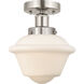 Oxford 1 Light 6.5 inch Brushed Satin Nickel Semi-Flush Mount Ceiling Light