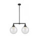 Franklin Restoration X-Large Beacon 2 Light 25 inch Oil Rubbed Bronze Island Light Ceiling Light in Seedy Glass, Franklin Restoration
