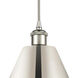Ballston Cone 1 Light 12 inch Polished Nickel Mini Pendant Ceiling Light